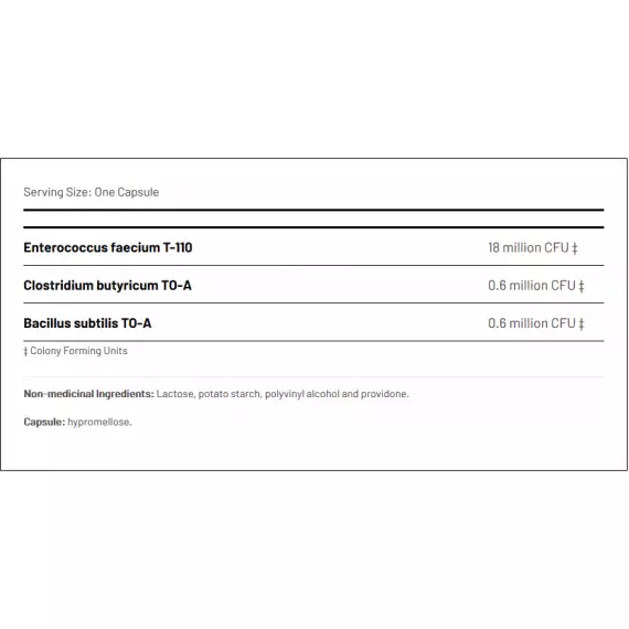 Probiotic3 90 capsules - Enterococcous faecium, Clostridium butyricum, Bacillus subtilis blocks growth of pathogenic bacteria | AOR