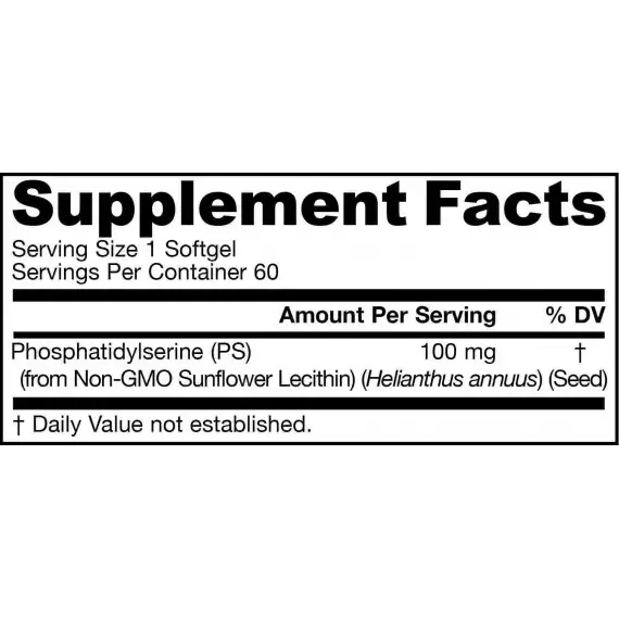 PS-100 60 softgels - phosphatidylserine for improved memory and muscle performance | Jarrow Formulas