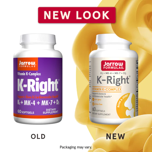 KRight 60 softgels K1 + MK4 + MK7 + D3, optimized vitamin K