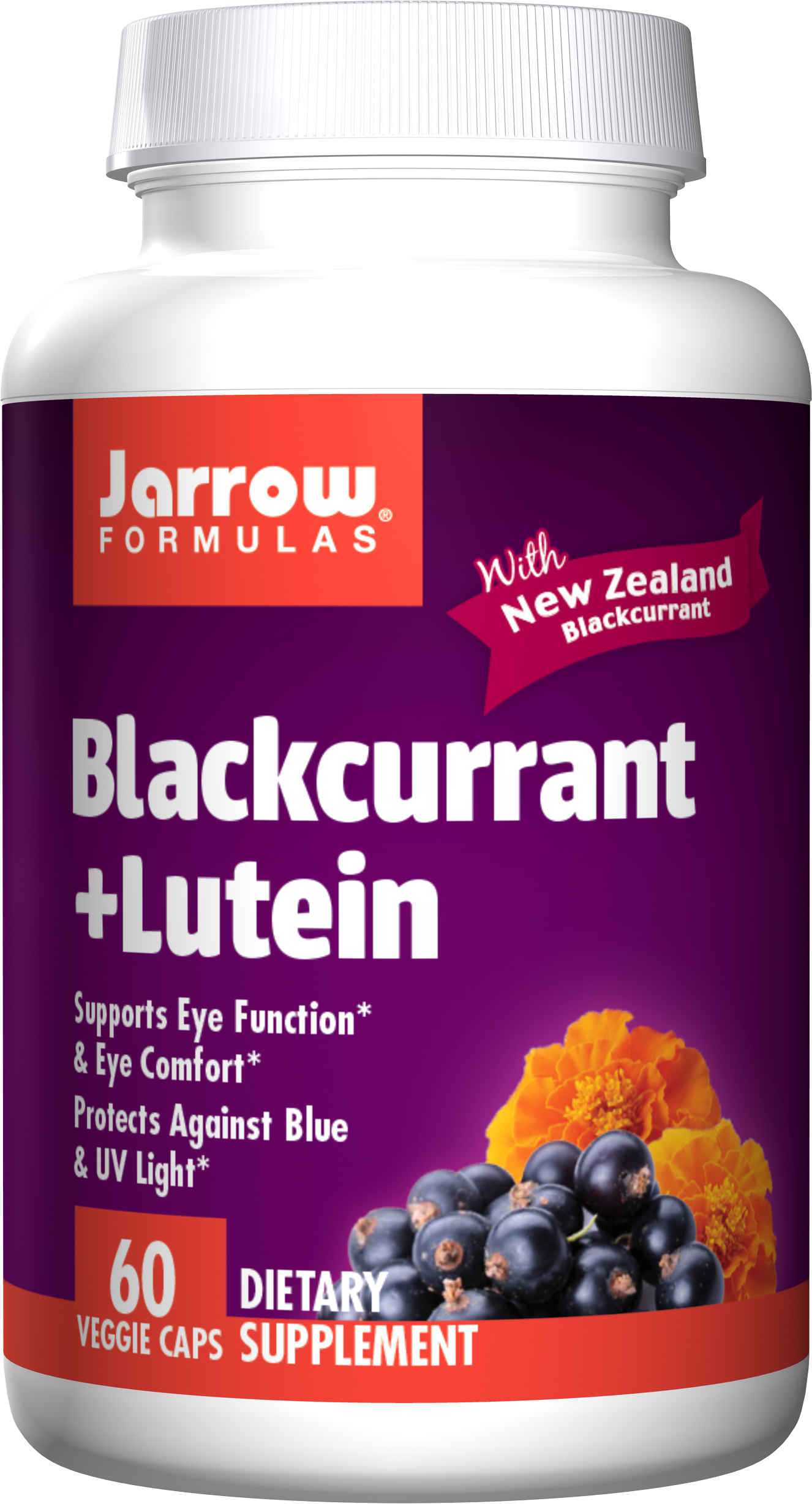 Lutein+Blackcurrant 60 capsules zwarte bes, luteïne en zeaxanthine