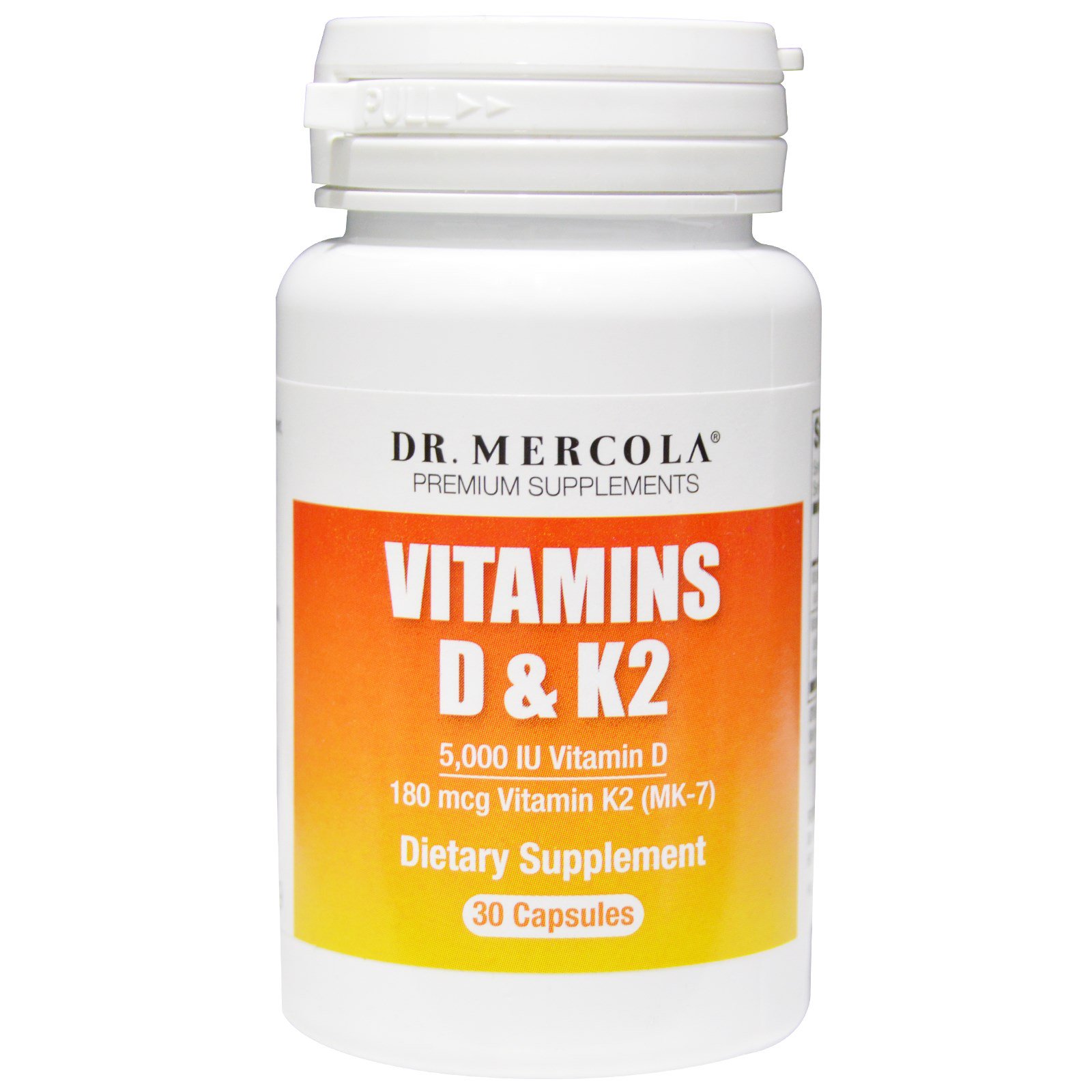 K+D vitamin D3 5000iu + K2 180mcg 30 capsules Mercola Nutrition