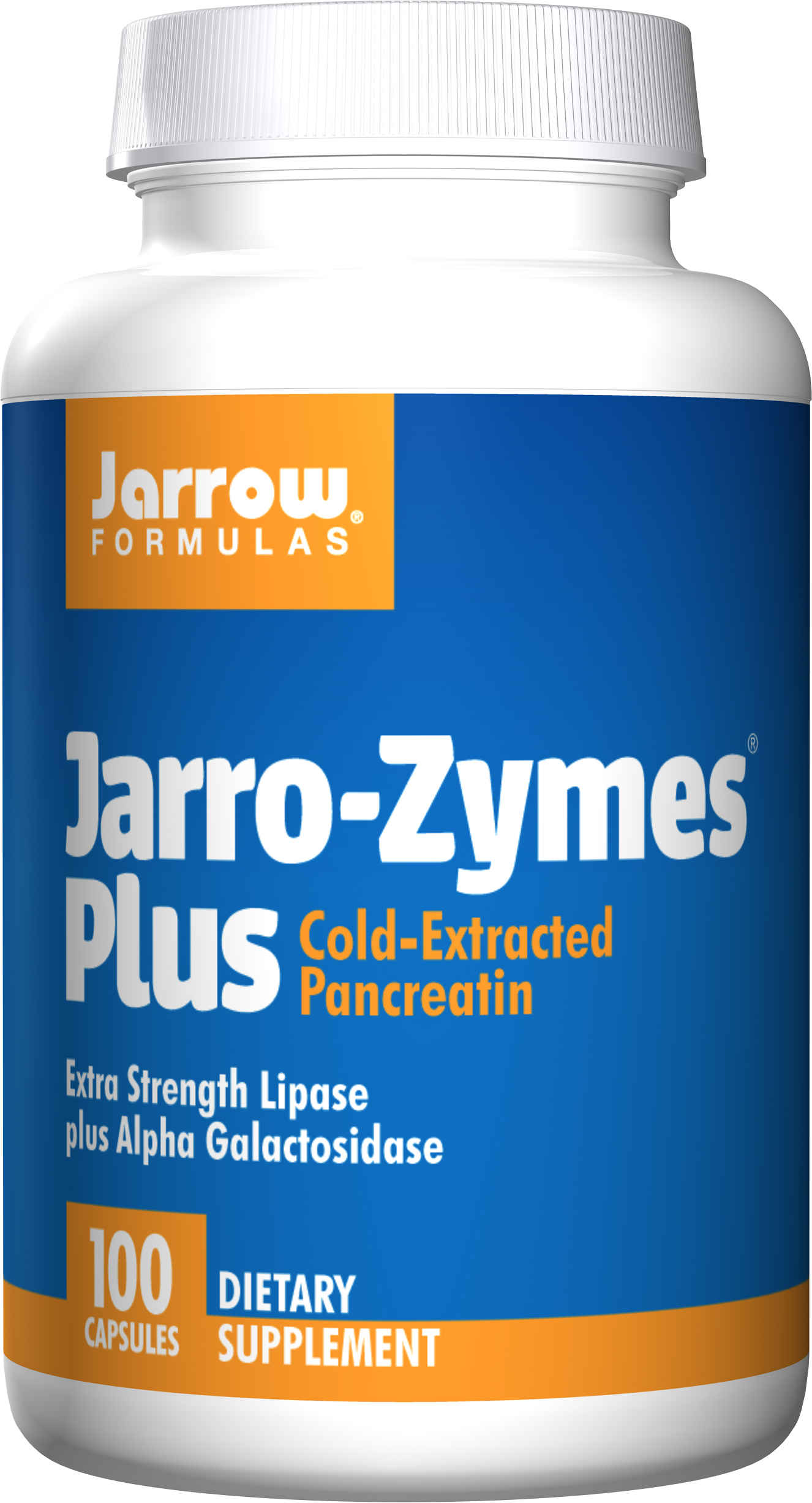 JarroZymes Plus 100 capsules amylase , alphagalactosidase, protease, lipase Jarrow