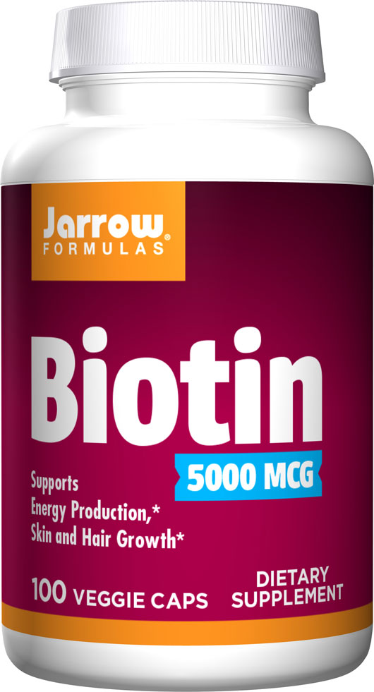 Biotin 5mg 100 capsules vitamin H for healthy hair Jarrow Formulas