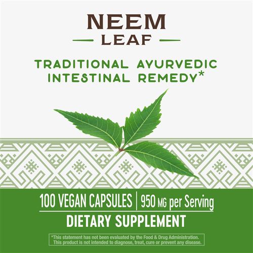 Neem leaves 100 capsules blad van Azadirachta indica Nature's Way