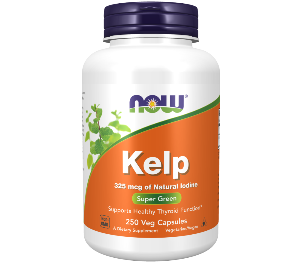 Kelp 250 capsules organic seaweed with iodine NOW