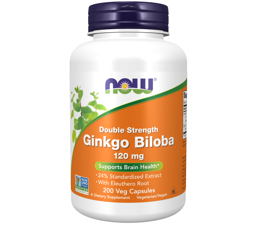 Ginkgo Biloba Double Strength 120mg 120 capsules with Siberian ginseng