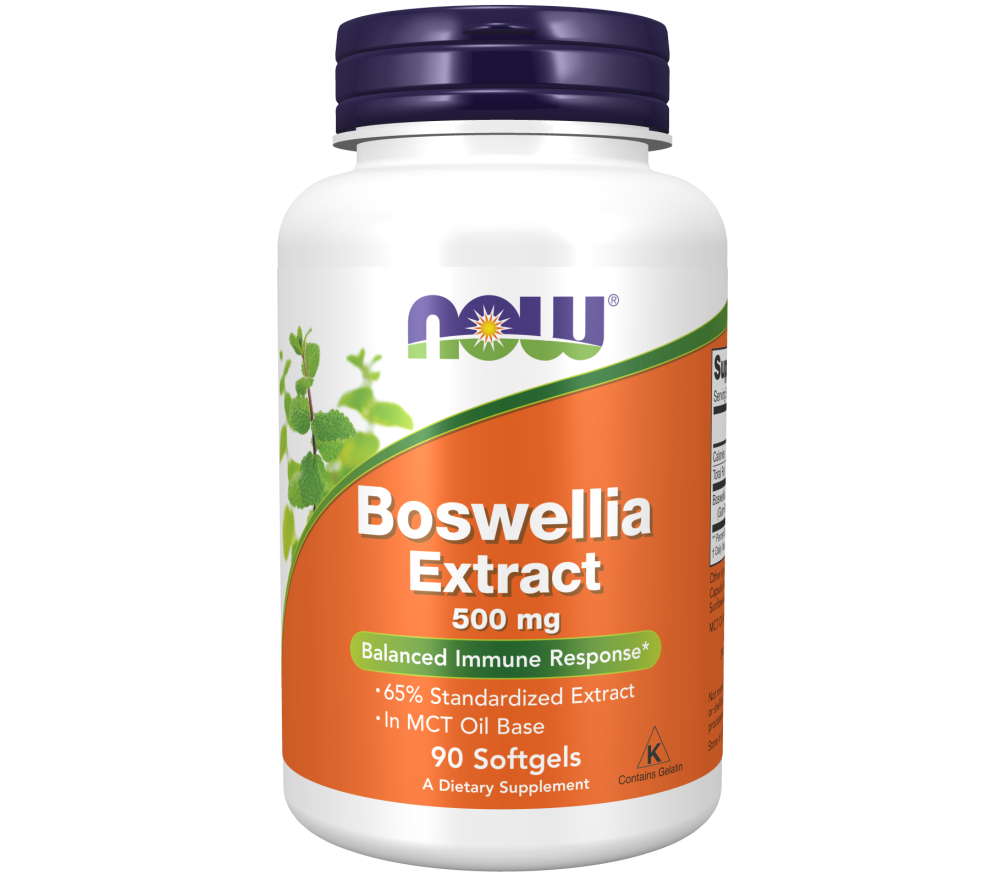 Boswellia Extract 500mg 90 softgels - for a balanced immune response | NOW