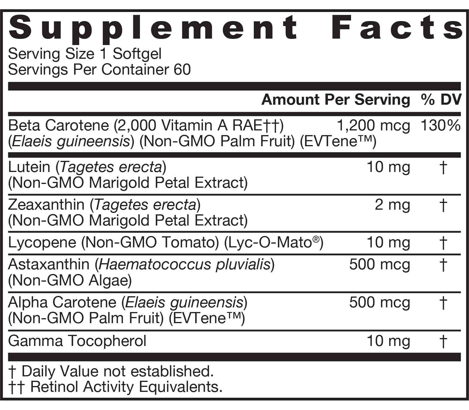 CarotenAll 60 softgels - alpha-carotene, astaxanthin, beta-carotene ...