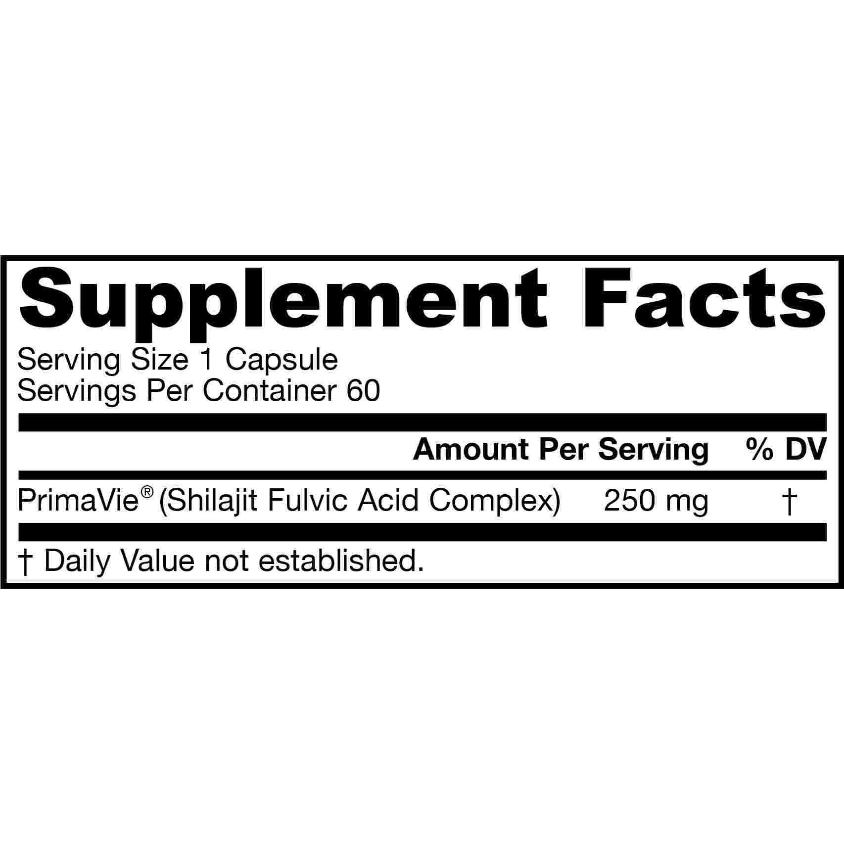 Shilajit Fulvic Acid complex 60 capsules - shilajit fulvuszuurcomplex |  Jarrow Formulas