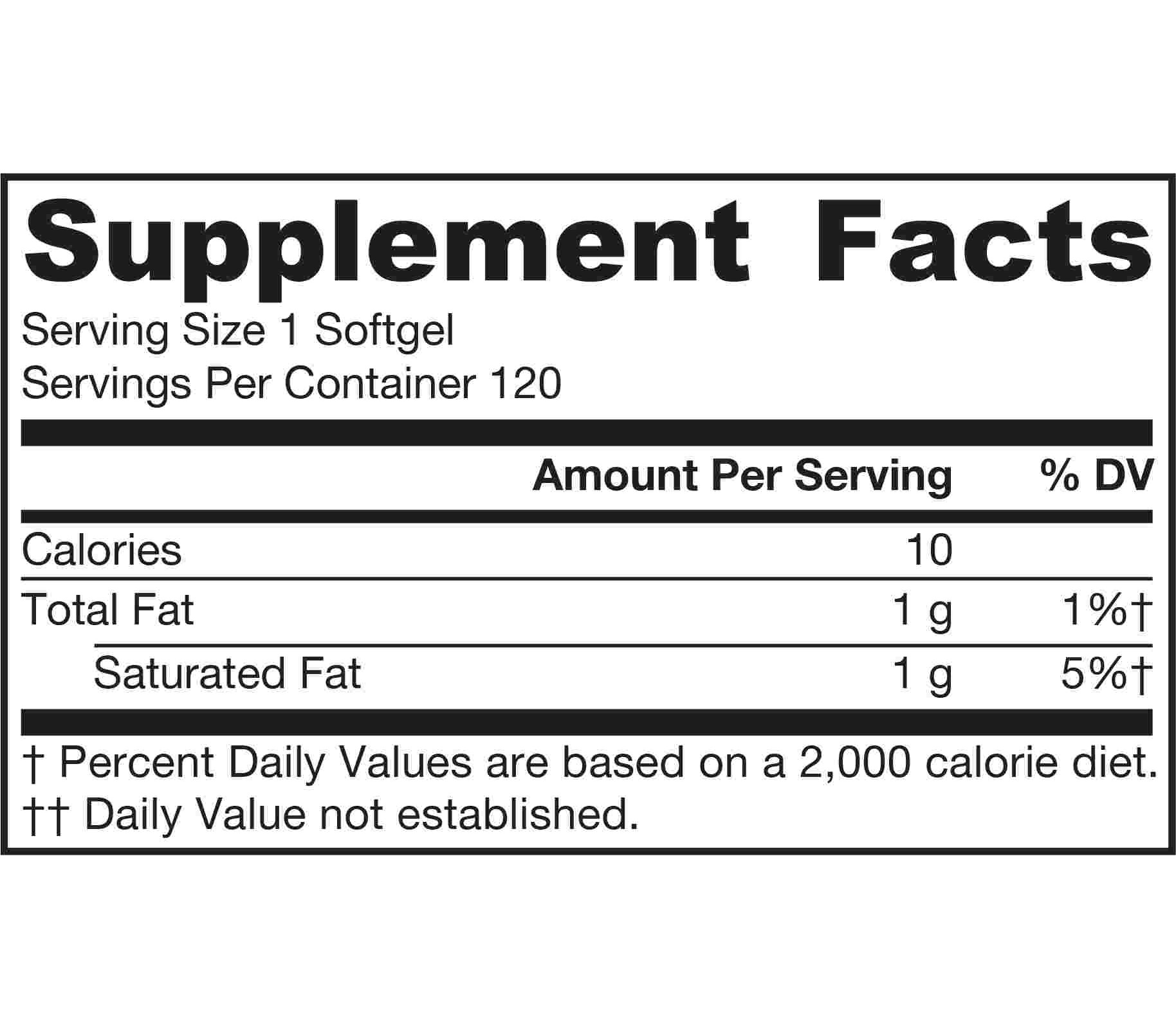 Coconut Oil (Extra Virgin Organic) 120 capsules Jarrow Formulas