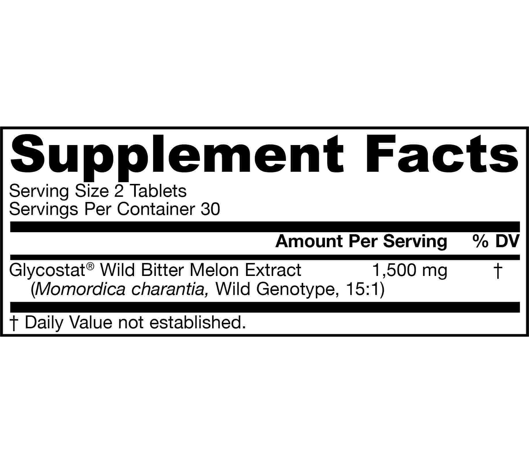 Wild Bitter Melon Extract 60 tablets from Glycostat for a healthy blood