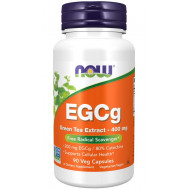 EGCG Green Tea Extract 400mg 90 capsules - green tea with 80% catechines + 50% EGCG | NOW