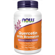 Quercetin with bromelain 120 capsules - quercetine met bromeline voor verbeterde weerstand | NOW