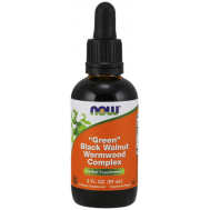 "Green" Black Walnut Wormwood Complex Liquid  59ml - herbal formula with black walnut, wormwood and cloves | NOW