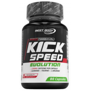 Kick Speed Evolution Pro 80 capsules - guarana, cafeïne, taurine en vitamines | Best Body