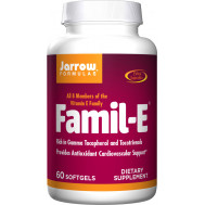 E Famil-E 60 softgels - all 8 tocopherols & tocotrienols of vitamin E | Jarrow Formulas