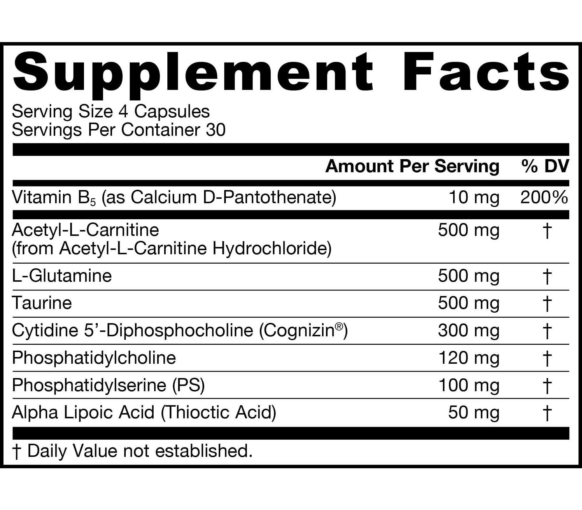 Neuro Optimizer 120 capsules citicoline, phosphatidylserine