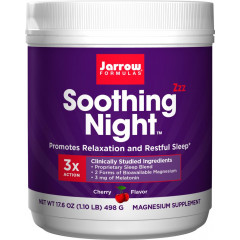 Soothing Night powder for restful sleep - magnesium, potassium, glycine, GABA, lemon balm and 3mg melatonin | Jarrow Formulas