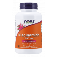 B3 - Niacinamide, no flush 100 capsules for energy production | NOW