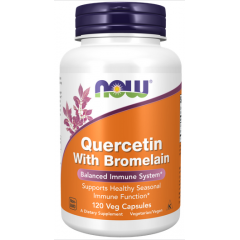 Quercetin with bromelain 120 capsules - quercetine met bromeline voor verbeterde weerstand | NOW