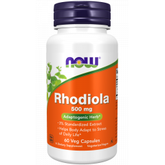 Rhodiola 500mg 60 v-capsules helpt het lichaam om te gaan met stress van alledag | NOW
