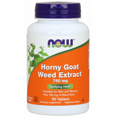 Horny Goat Weed Extract 90 tablets - a tonic with berberis and maca for female and male energy | NOW