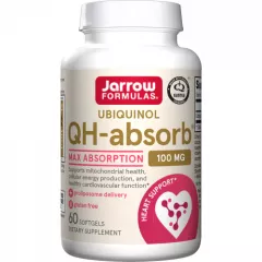 QH-Absorb 100mg 60 softgels - ubiquinol (gereduceerd co-enzym Q10) voor een vitaal hart | Jarrow Formulas