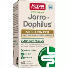 Jarro-Dophilus Ultra Gut Rescue 50 billion 60 capsules - 10 beneficial strains with 50 billion probiotic organisms | Jarrow Formulas