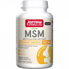 MSM Sulfur 200 capsules - methylsulfonylmethaan voedt gewrichten, pezen, botten, huid en haar | Jarrow Formulas
