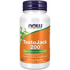 TestoJack 200™ 60 capsules - viriliteitsformule met tongkat ali, maca, berberis, tribulus en ginseng voor betere seksuele prestaties | NOW