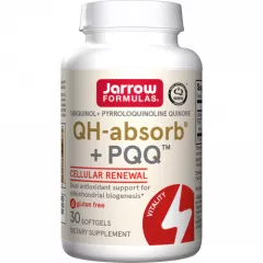 PQQ+Q10 - QH-absorb 100mg + PQQ 10mg 30 softgels - PQQ + ubiquinol, bevordert de vorming van mitochondriën | Jarrow Formulas
