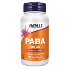PABA 100 capsules - para-amino-benzoëzuur, een voorloper van foliumzuur | NOW