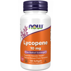 Lycopene 10mg 120 softgels - free radical scavenger | NOW