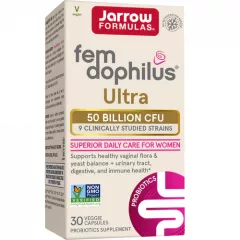 Fem-Dophilus® Ultra 50 billion 30 capsules - shelf-stable 4-in-1 female probiotic to support vaginal, urinary tract, digestive and immune health | Jarrow Formulas