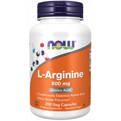 Arginine 500mg 250 capsules - voor sneller herstel en spieropbouw | NOW