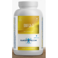 Omega-3 Fish Oil 180 softgels - pure high-quality fish oil promotes healthy cholesterol levels, stimulates brain function & promotes fat loss