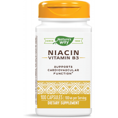 B3 - Niacin 100 capsules - 'flush' vorm | Nature's Way