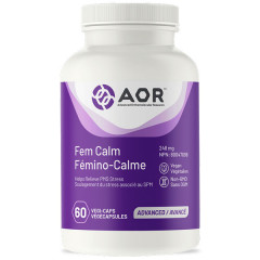 Fem Calm 60 capsules - Vitex, rhodiola, ashwagandha en B-vitamines bevordert hormoonbalans | AOR