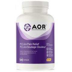 P.E.A.k Pain Relief 120 capsules - palmitoylethanolamide, quercetin, Chinese skullcap, boswellia and  black Catechu | AOR