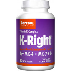 D+K - K-Right 60 softgels - K1 + MK-4 + MK-7 + D3, optimized vitamin K-complex | Jarrow Formulas