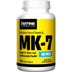 K - MK7 90mcg 120 softgels value-size - Menaquinone vitamin K2 | Jarrow Formulas
