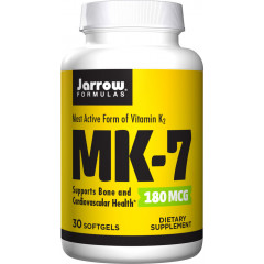 K - MK7 180mcg 30 softgels trial-size - Menaquinone vitamin K2 | Jarrow Formulas