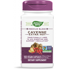 Cayenne Extra Hot 100 capsules - cayenne, gember en hagedoorn | Nature's Way