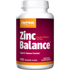 Zinc Balance 15mg 100 capsules - synergistisch werkende combinatie van gecheleerd zink en koper | Jarrow Formulas