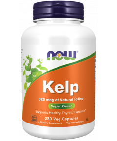 Kelp 250 capsules - zeewier met natuurlijke jodium, ondersteunt een gezonde schildklierfunctie | NOW