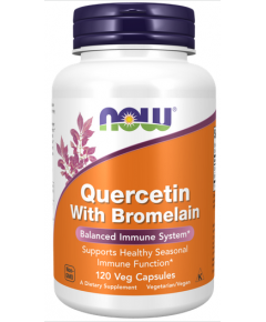 Quercetin with bromelain 120 capsules - quercetine met bromeline voor verbeterde weerstand | NOW