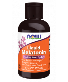 Melatonin Liquid 59ml - vloeibare melatonine, een krachtig antioxidanthormoon voor een gezonde slaapcyclus | NOW