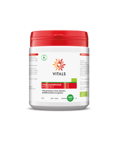True Superfoods 400g - biologische spirulina, chlorella, grassen, fruit, groenten, paddestoelen en enzymen | Vitals