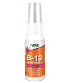 B - B12 Liposomal Spray - liquid vitamin B12 with folic acid, TMG and vitamin B6 for nerve stability and energy | NOW Foods