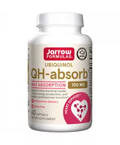 QH-Absorb 100mg 60 softgels - ubiquinol (gereduceerd co-enzym Q10) voor een vitaal hart | Jarrow Formulas